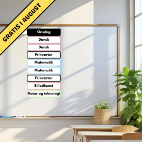 Skemabrikker til tavle, farvede rammer