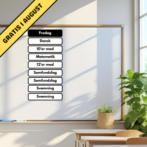 Skemabrikker til tavle, sort/hvid